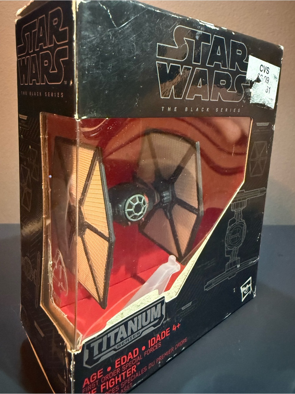 Star Wars Black Series Titanium Collection TIE Fighter Black and Tan